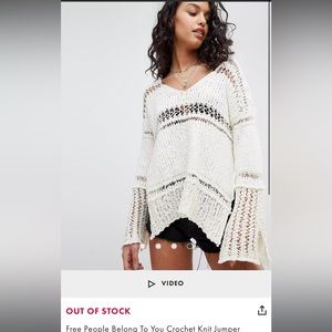 Free People Belong To You Crochet Sweater